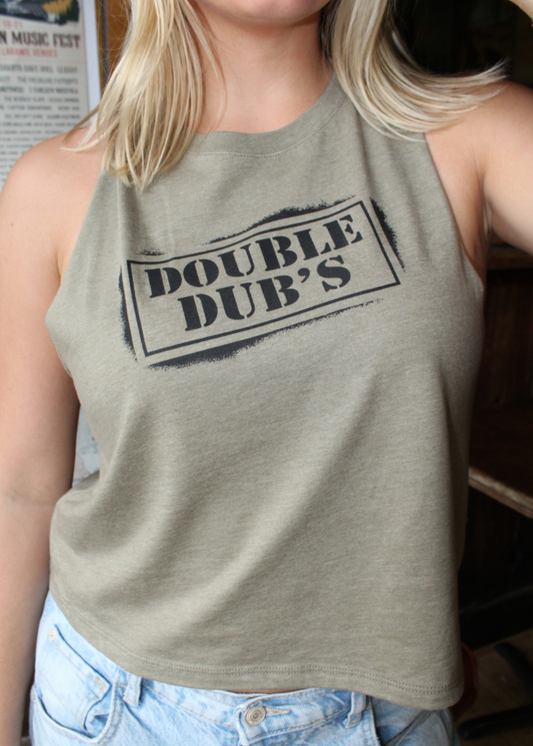 Women's Double Dubs Spray Paint Tank Top Crop Top