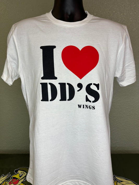 Double Dub's I Love DD's Wings Short Sleeve T-Shirt