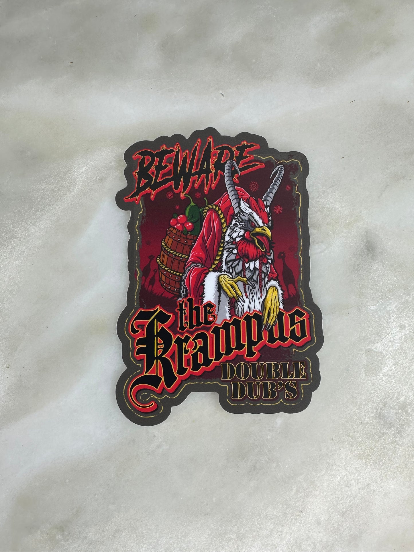 Double Dub's Krampus 4" Sticker