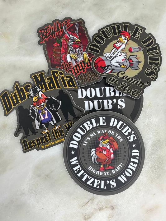 Double Dub's 4" Sticker 5 Pack